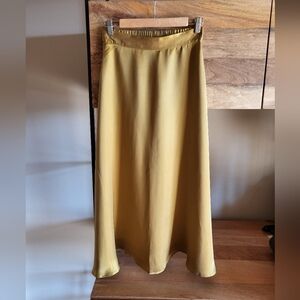 Amour Vert Midi Skirt, Size Small, Gold